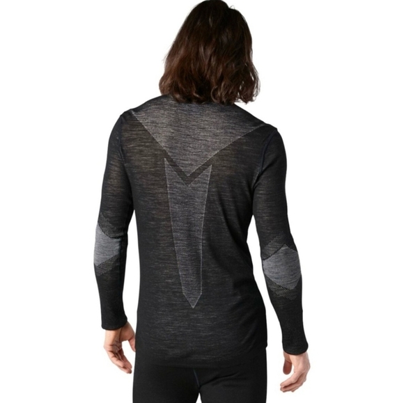Smartwool Intraknit Merino 200 1/4-Zip Top Men's Size Large In Black/White NWT - Picture 5 of 13